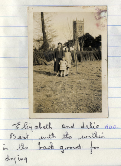 Woman and children in front of St Martins Church