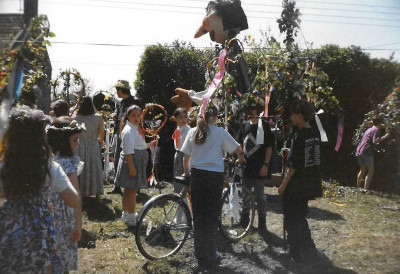 Children with willow decorations