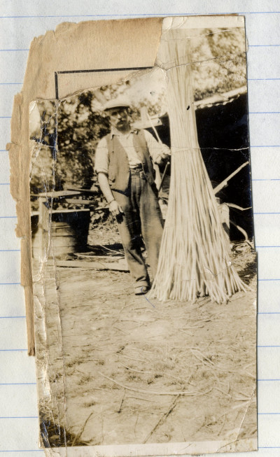 Jack Best with Bundle of Withies