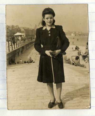 Well dressed woman at Weymouth Esplanade