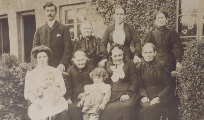 Talbot Family outside of Church View