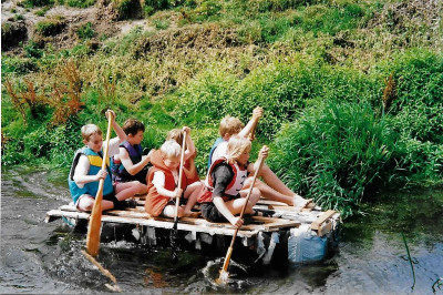 Photograph of raft race