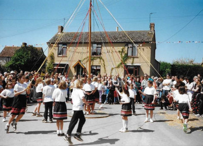 Maypole dancing