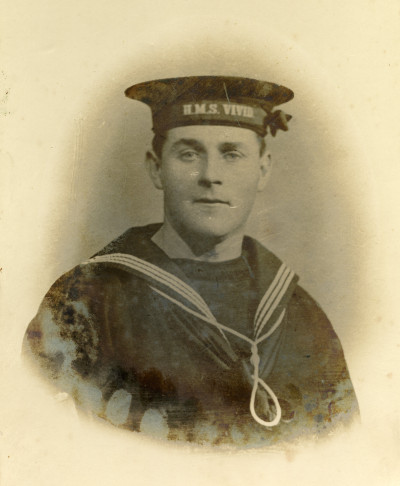Harry Talbot in sailor's uniform.
