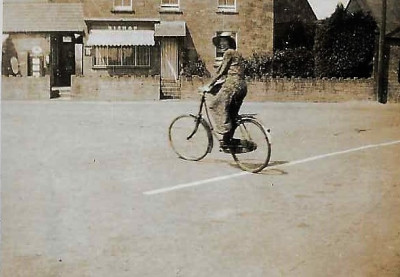 Woman on bicycle