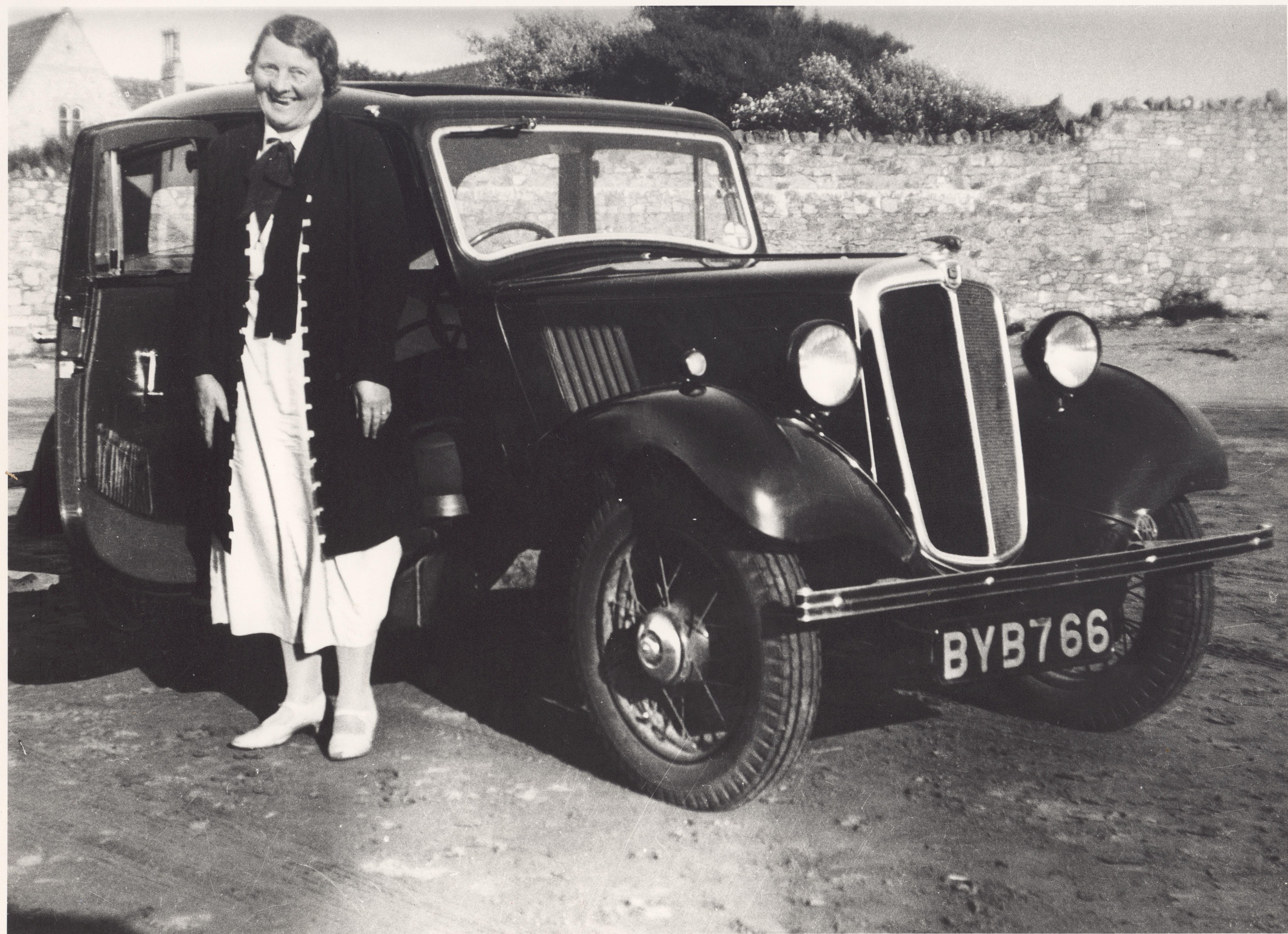 Blanche Male with car
