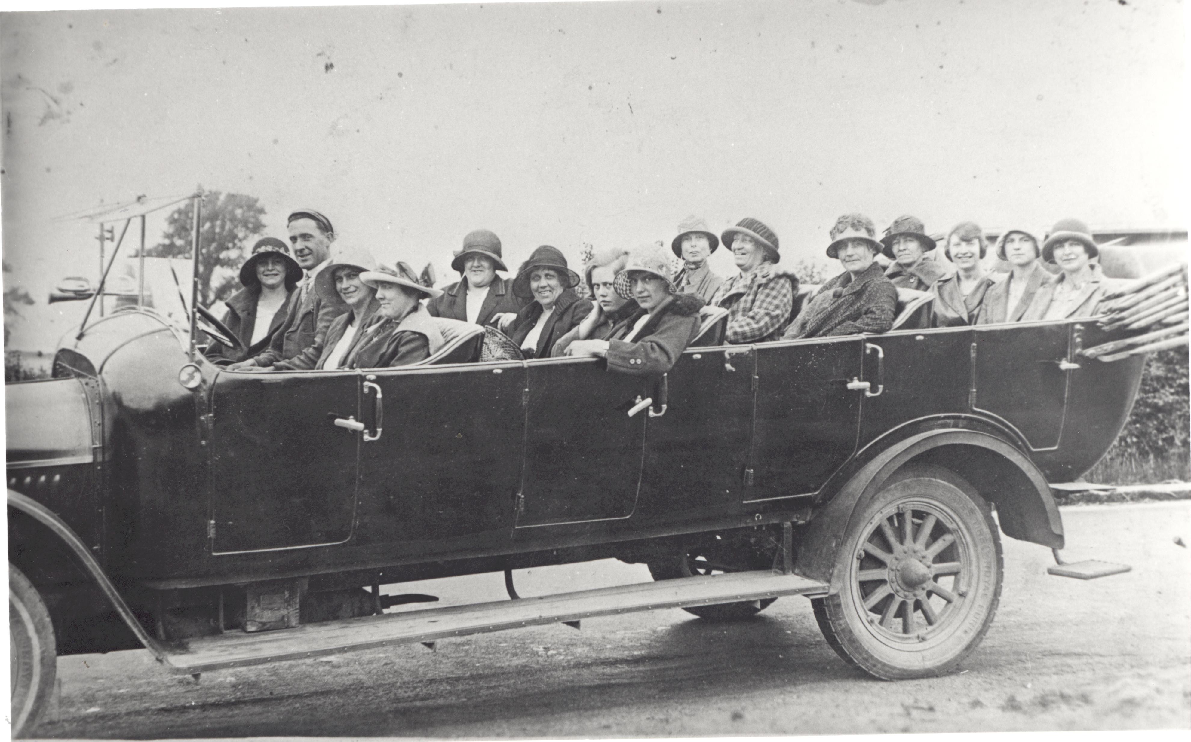 All female charabanc outing.